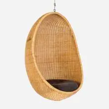 Hanging Egg chair by Nanna & Jørgen Ditzel, 1959, wicker, metal, sold Apr 2025