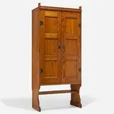 Martin Nyrop, Cabinet, model 6433 for the Copenhagen City Hall, c. 1905, pine, handwrought iron