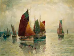 Evening Sun by Paul King, oil on canvas, sold Jun 2017