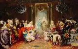 Sinibaldo Tordi, A festive interior scene, oil on canvas