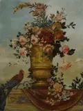 A vase with flowers by Italian School 19th century, oil on canvas, offered Jun 2017