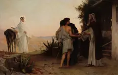 Alfred-Henri Bramtot, The Blessing of Jacob, 1890, oil on canvas