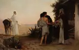 Alfred-Henri Bramtot, The Blessing of Jacob, 1890, oil on canvas