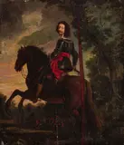 A portrait, possibly of Charles I by Flemish School 17th century, oil on panel, sold Jun 2017