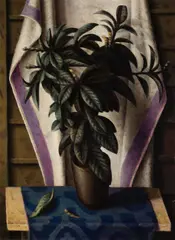 James Warren Hueter, Loquat Leaves, 1952, oil on canvas