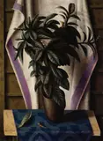 James Warren Hueter, Loquat Leaves, 1952, oil on canvas