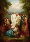 Fête galante avec Pierrot by Jean-Antoine Watteau, oil on canvas, offered Jun 2017