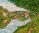 Harry Lachman, Chemin Sur le Loing-Nemours, oil on canvas