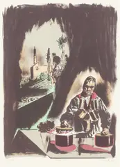 Neo Rauch, Brüter, 2011, Farblithografie auf Bütten