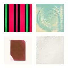 Mappenwerk, 8 Künstler, 1971, Mappenwerk mit 4 Farbserigrafien, 3 Farbradierungen und 1 Prägedruck auf Velin bzw. Karton von Günter Fruhtrunk, Erich Hauser, Thomas Lenk, Heinz Mack, Georg Karl Pfahler, Arnulf Rainer, Günther Uecker und Stefan Wewerka; in der Original-Pappmappe