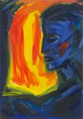 Helmut Middendorf, Trance, 1984, Acryl auf festem Papier