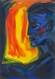 Helmut Middendorf, Trance, 1984, Acryl auf festem Papier