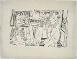 Max Beckmann, In der Trambahn, 1922, Kaltnadel auf Japanbütten