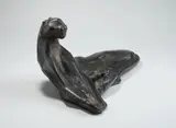 Hans Martin Ruwoldt, Liegender Panther, Bronze mit dunkelbrauner Patina