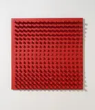 Ewerdt Hilgemann, Ohne Titel, 1969, PVC-Relief auf Holzplatte montiert