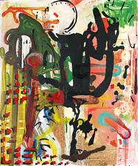 Markus Oehlen, Ohne Titel, 1996, Öl und Lack auf Leinwand