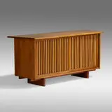 Sliding Door cabinet by George Nakashima, 1966, American black walnut, sold Sep 2021