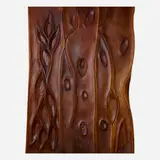 Phillip Lloyd Powell, Rare sculpted wall panel, c. 1965, carved and sculpted walnut