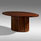 Jeffrey Greene, Dining table, c. 1990, sculpted walnut, purpleheart