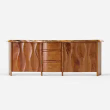 Robert Whitley, Cabinet, 2000, curly maple, carved walnut