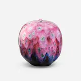 Closed Form (with rattle) by Toshiko Takaezu, c. 1998, glazed porcelain, sold Sep 2021