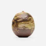 Closed Form (with rattle) by Toshiko Takaezu, c. 2008, glazed earthenware, sold Sep 2021