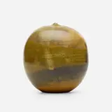 Closed Form by Toshiko Takaezu, c. 2003, glazed porcelain, sold Sep 2021