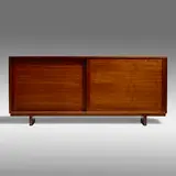 Sliding Door cabinet by George Nakashima, 1954, American black walnut, sold Sep 2021
