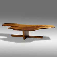 Minguren I coffee table by George Nakashima, 1972, English walnut, sold Sep 2021