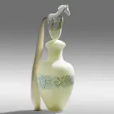 Shelley Muzylowski Allen, Ivory Horse Netsuke Pot, 2017, hand-blown glass, horse hair