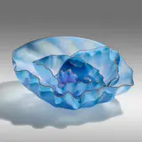 Dale Chihuly, Raphael Blue Seaform Set with Straw Yellow Lip Wrap