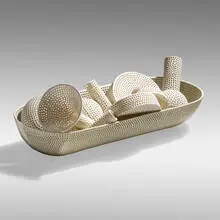 Perforated Vessel with Contents by Tony Marsh, c. 2005, glazed earthenware, sold Sep 2021