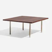 Coffee table, model AT 12 by Hans J. Wegner, 1950, wenge, steel, sold Apr 2025