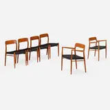 Niels O. Møller, Dining chairs model 75, set of six