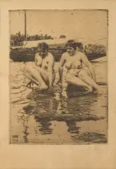 My Models (HH.277, 2nd State) by Anders Zorn, 1916, drypoint etching on paper, sold Jun 2017