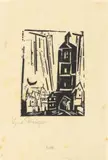 Lyonel Feininger, Gebäude mit Mondsichel