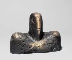 Hede Bühl, Kleiner Wächter II, 1976, Bronze mit schwarzbrauner Patina, teilweise poliert. Höhe: 21,5 cm (8 ½ in.)