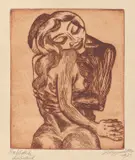 Conrad Felixmüller, Geliebte Frau, 1921, Stahlstich in Braun auf Velin