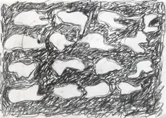 Ohne Titel by Yannis Kounellis, 2009, Ölkreide auf Papier, im Galerierahmen, sold Aug 2026