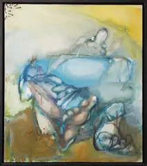 Siegfried Anzinger, La Puntura Dello Scorpione, 1984, Öl und Nägel auf Leinwand, im Galerierahmen