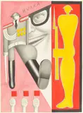 Hans Ticha, Staatsempfang (HURRA), 1979, Aquarell und Bleistift auf festem Bütten