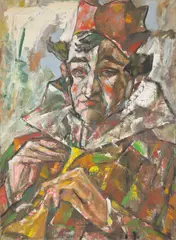 Arthur Degner, Harlekin, Um 1947, Öl auf Leinwand