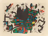 Aus: „Homenatge à Joan Prats by Joan Miró, 1971, Farblithografie auf Velin, sold Jan 2021