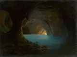Carl Friedrich Seiffert, Die Blaue Grotte auf Capri, Öl auf Leinwand