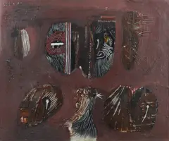 Kauko Lehtinen, Souvenires, oil on canvas