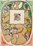 Pierre Alechinsky, Coup de pattes, lithograph on paper