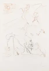 Salvador Dalí, L'alchimiste, etching