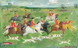 Håkan Brunberg, Fox hunt, oil on canvas