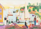 Håkan Brunberg, Summer's day, mixed media on paper