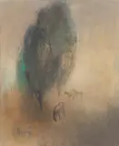 Elvi Maarni, Horses, oil on canvas
